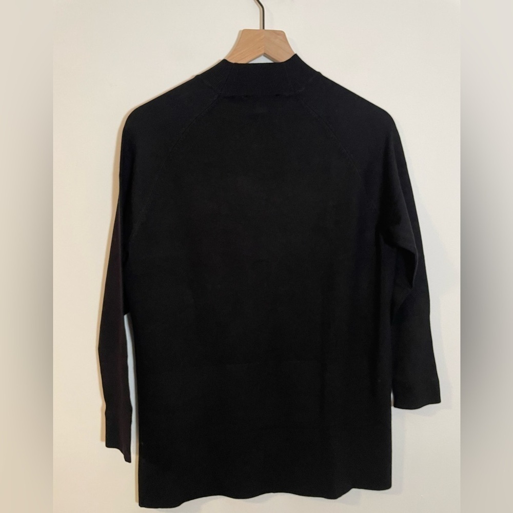 Joseph Ribkoff Sweater Knit Mock Neck Tunic Black Size Medium Like New MSRP $154 - Picture 5 of 9